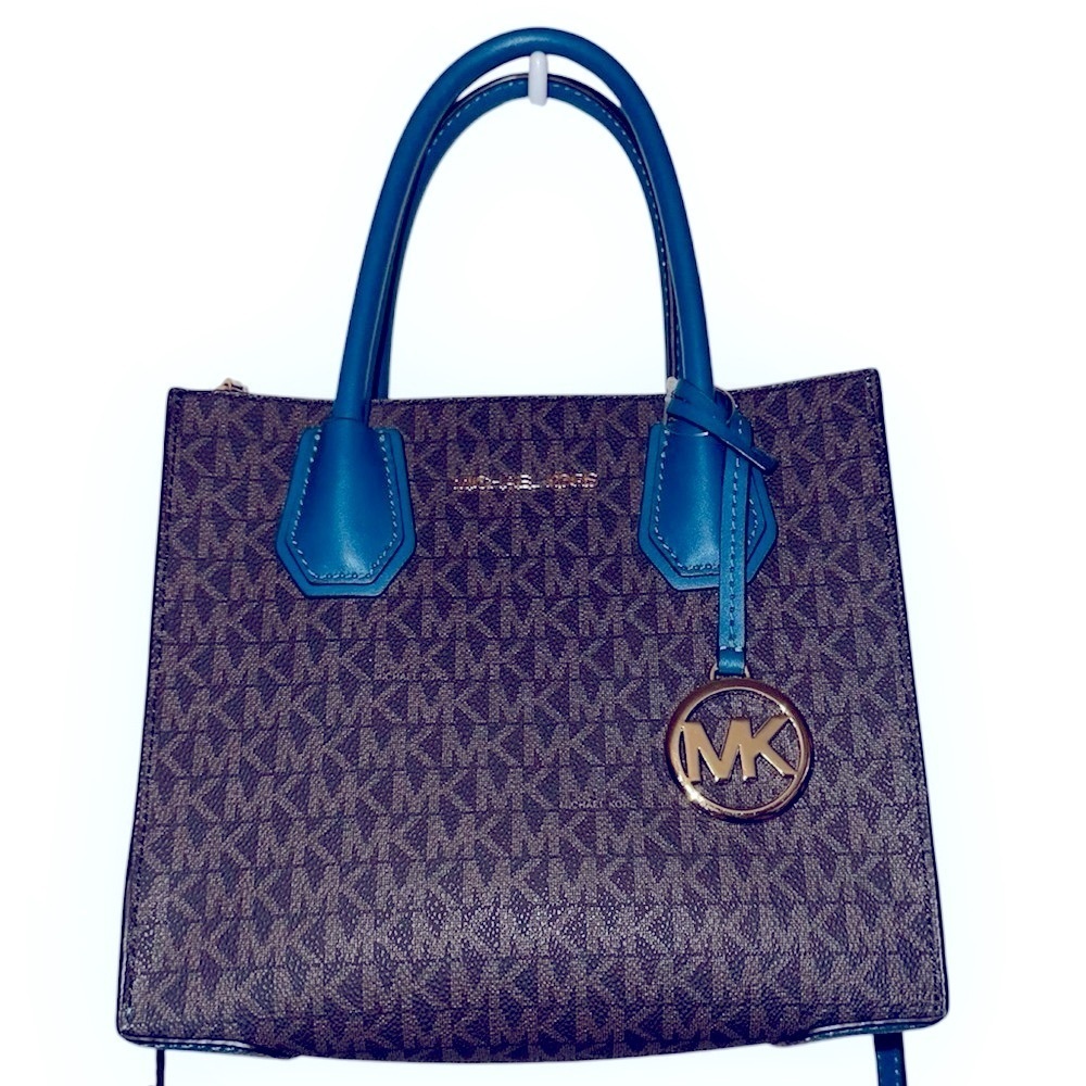 NWOT MICHAEL Michael Kors Elegant Brown and Blue Women's Bag